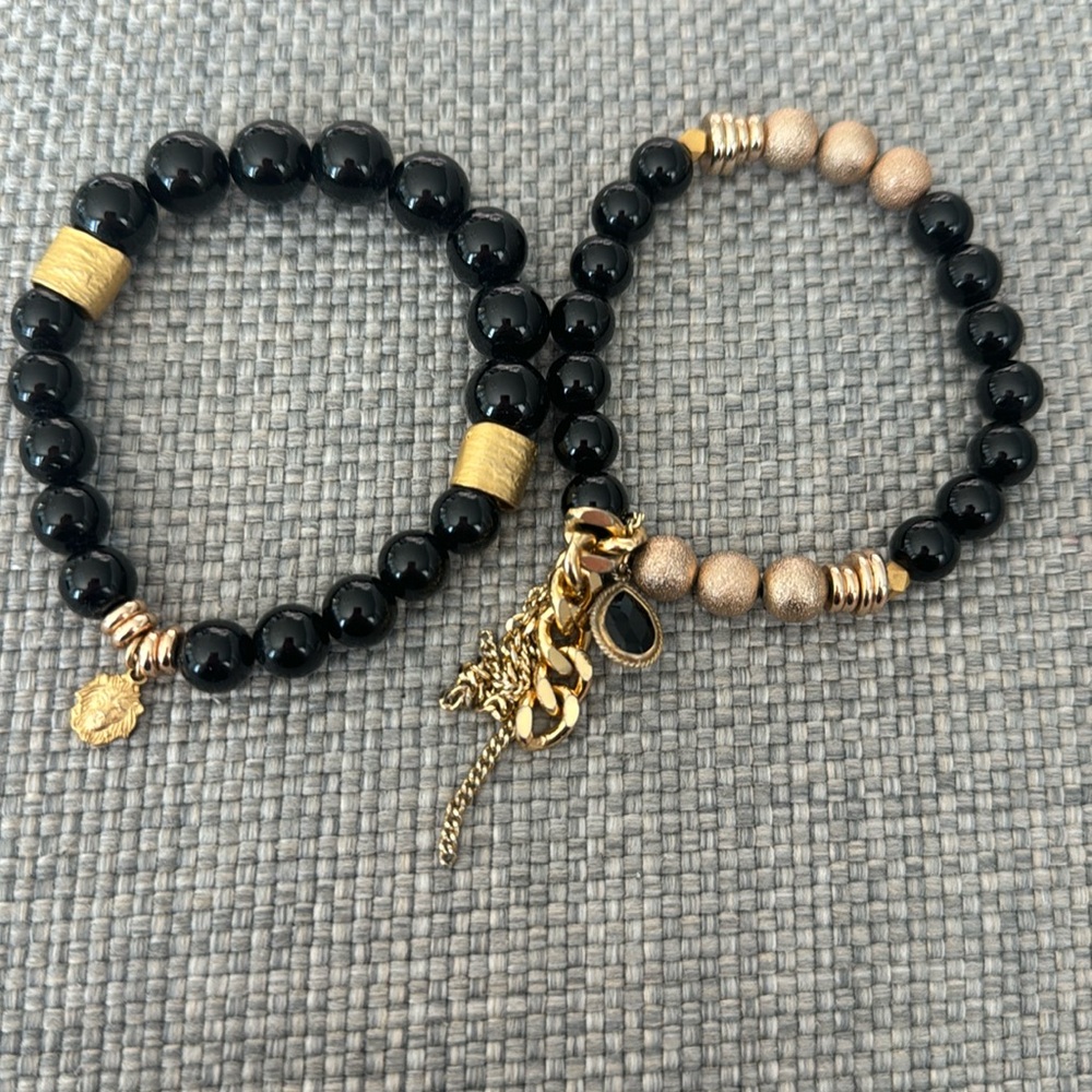 2 beaded bracelets by The Lace Project